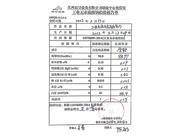 晶昊元明粉二类一等品